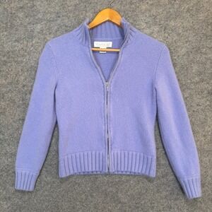 Collection Fiftynine Bloomingales 100% Cashmere Sweater Medium (runs small)‎ Zip